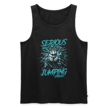 Serious About Jumping Spiders Pet Spider Owner - Men's Premium Organic Tank Top - black - Front - Michal (187cm)