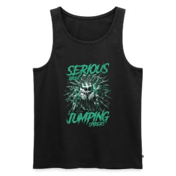 Serious About Jumping Spiders Pet Spider Owner - Men's Premium Organic Tank Top - black - Front - Michal (187cm)