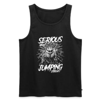 Serious About Jumping Spiders Pet Spider Owner - Men's Premium Organic Tank Top - black - Front - Michal (187cm)
