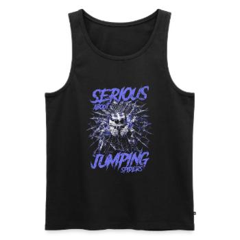 Serious About Jumping Spiders Pet Spider Owner - Men's Premium Organic Tank Top - black - Front - Michal (187cm)