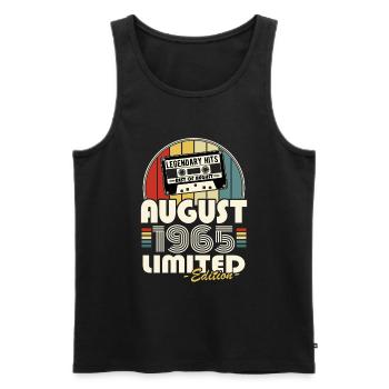 Legendary since August 1965 vintage birthday - Men's Premium Organic Tank Top - black - Front - Michal (187cm)