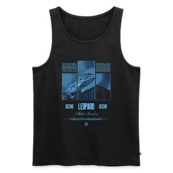 Gecko léopard Gardien de reptiles Streetwear - Débardeur bio Premium Homme - noir - Devant - Michal (187cm)