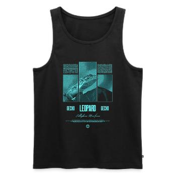 Leopard Gecko Reptile Keeper Streetwear - Men's Premium Organic Tank Top - black - Front - AI Model Male 178 light (178cm)