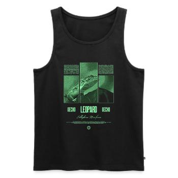 Leopard Gecko Reptile Keeper Streetwear - Men's Premium Organic Tank Top - black - Front - AI Model Male 178 light (178cm)