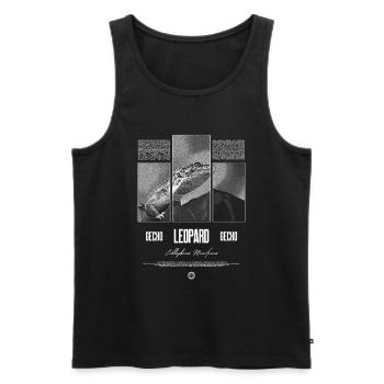 Gecko léopard Gardien de reptiles Streetwear - Débardeur bio Premium Homme - noir - Devant - Michal (187cm)
