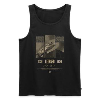 Leopard Gecko Reptile Keeper Streetwear - Men's Premium Organic Tank Top - black - Front - AI Model Male 178 light (178cm)