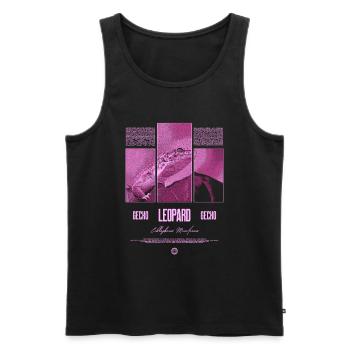 Leopard Gecko Reptile Keeper Streetwear - Men's Premium Organic Tank Top - black - Front - AI Model Male 178 light (178cm)