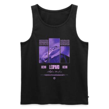 Leopard Gecko Reptile Keeper Streetwear - Men's Premium Organic Tank Top - black - Front - AI Model Male 178 light (178cm)