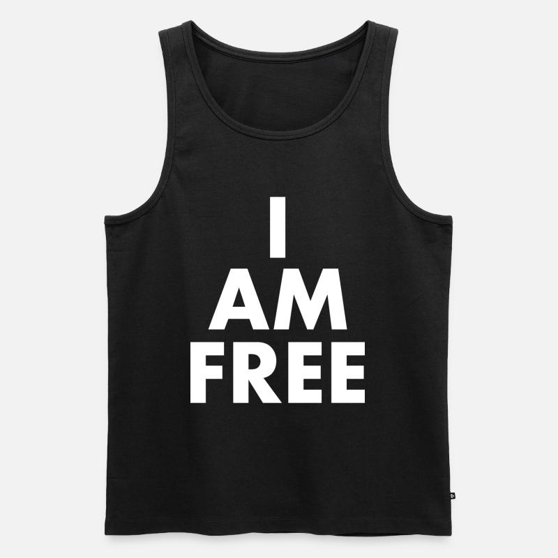 I am free - Männer Premium Bio Tank Top - Schwarz