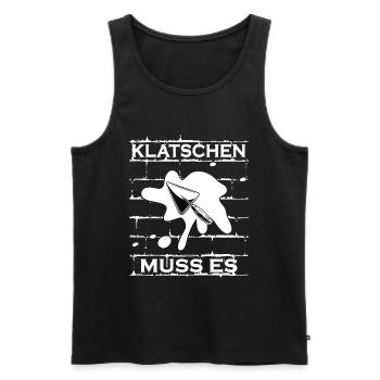 Maurer Mörtel Maurerkelle - Männer Premium Bio Tank Top - Schwarz - Vorne - Michal (187cm)