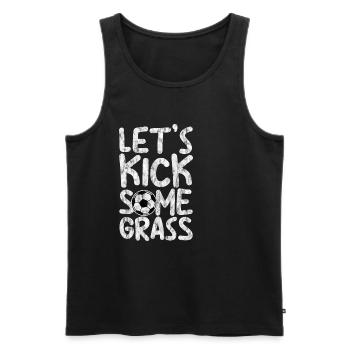 Let's Kick Some Grass 3 - Männer Premium Bio Tank Top - Schwarz - Vorne - Michal (187cm)