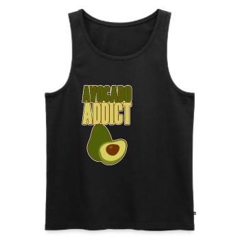 Accro à l’avocat 2 - Débardeur bio Premium Homme - noir - Devant - Michal (187cm)