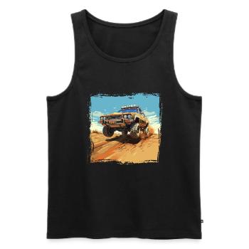 Dakar Rallye - Männer Premium Bio Tank Top - Schwarz - Vorne - AI Model Male 178 light (178cm)