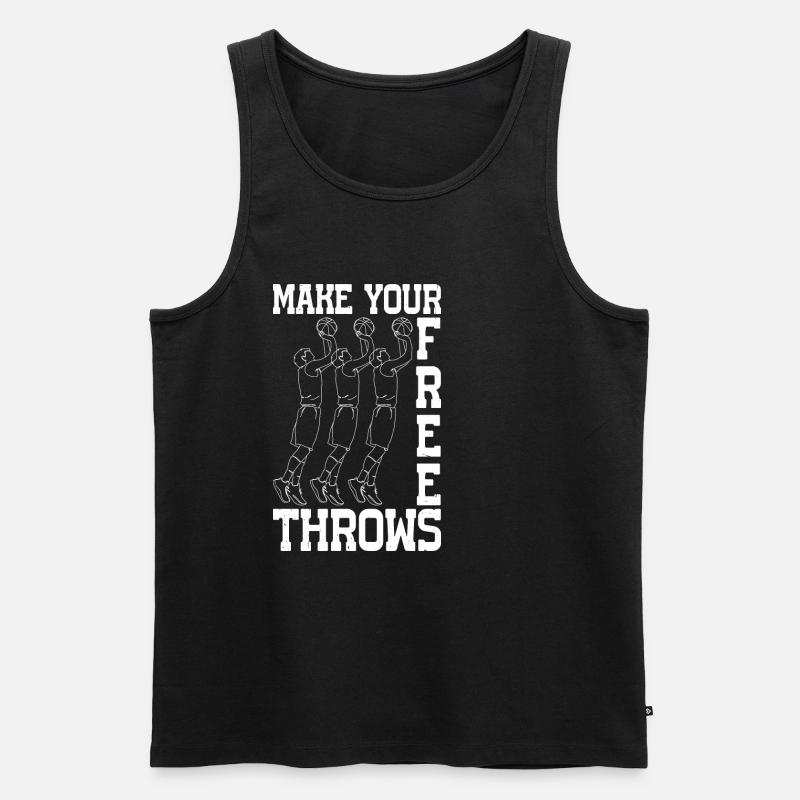 Make Your Free Throws 6 - Männer Premium Bio Tank Top - Schwarz