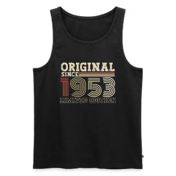 Original since 1953 vintage birthday gift - Men's Premium Organic Tank Top - black - Front - Michal (187cm)