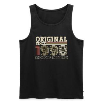 Original since 1998 vintage birthday gift - Men's Premium Organic Tank Top - black - Front - Michal (187cm)