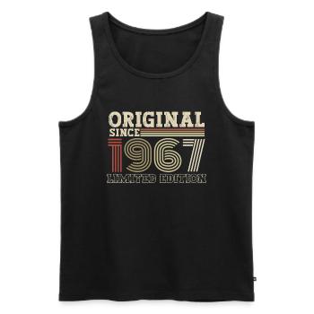 Original seit 1967 Jahrgang Geburtstag Geschenk - Männer Premium Bio Tank Top - Schwarz - Vorne - Michal (187cm)