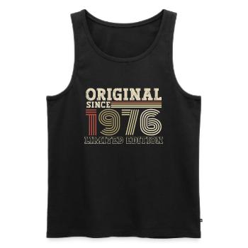 Original seit 1976 Jahrgang Geburtstag Geschenk - Männer Premium Bio Tank Top - Schwarz - Vorne - Michal (187cm)