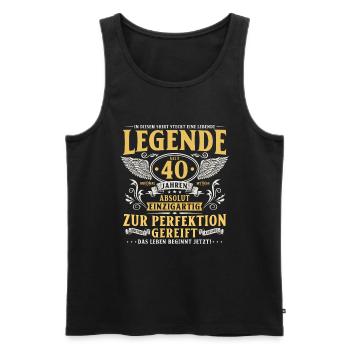 Legende seit 40 Jahren 40 Geburtstag Geschenk - Männer Premium Bio Tank Top - Schwarz - Vorne - Michal (187cm)