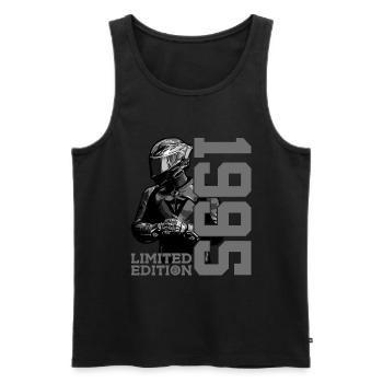 LIMITED EDITION 1995 MOTORCYCLE 31ST BIRTHDAY - Men's Premium Organic Tank Top - black - Front - Michal (187cm)