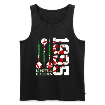 31ST BIRTHDAY DARTS LIMITED EDITION 1995 - Men's Premium Organic Tank Top - black - Front - AI Model Male 178 light (178cm)
