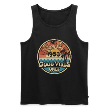 Original 1953 Vintage 1953 Birthday Retro 1953 - Men's Premium Organic Tank Top - black - Front - AI Model Male 178 light (178cm)