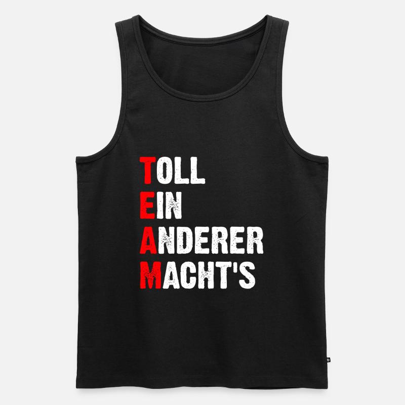 Team Toll Ein Anderer Macht's - Männer Premium Bio Tank Top - Schwarz
