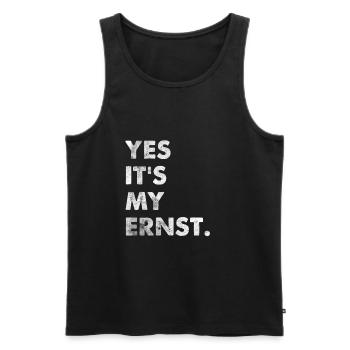Yes C’s My Ernst Engleutsch Denglisch T-shirt - Débardeur bio Premium Homme - noir - Devant - Michal (187cm)