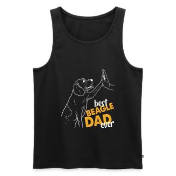 Best Beagle Dad Ever - Men's Premium Organic Tank Top - black - Front - AI Model Male 178 light (178cm)