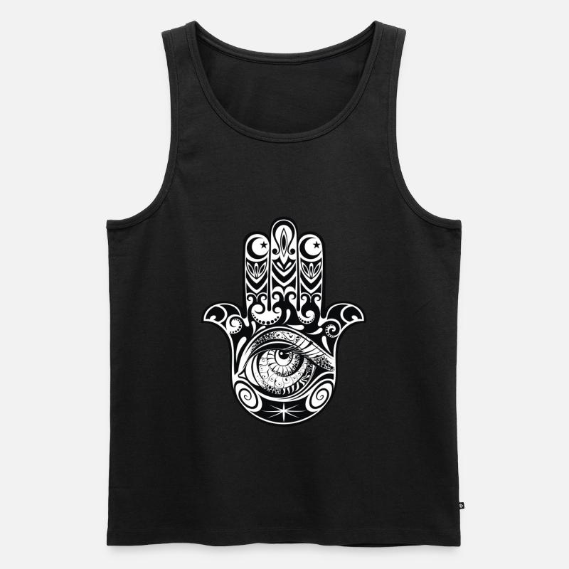 Das Auge der Hand - Männer Premium Bio Tank Top - Schwarz