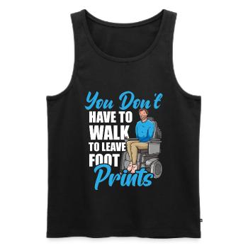 Behindert Rollstuhlfahrer Ironie - Männer Premium Bio Tank Top - Schwarz - Vorne - AI Model Male 178 light (178cm)