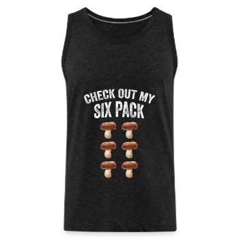 Pilze sammeln Steinpilze Pilzsammler Geschenk - Männer Premium Bio Tank Top - Anthrazit - Vorne - Alexander (188cm)