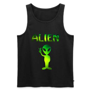 Alien - Débardeur bio Premium Homme - noir - Devant - AI Model Male 178 light (178cm)