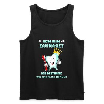 Zahnarzt - Männer Premium Bio Tank Top - Schwarz - Vorne - AI Model Male 178 light (178cm)