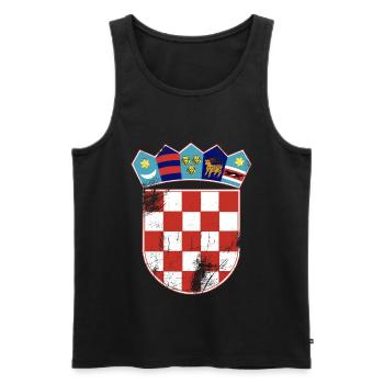Kroatien serbisches - Männer Premium Bio Tank Top - Schwarz - Vorne - AI Model Male 178 light (178cm)