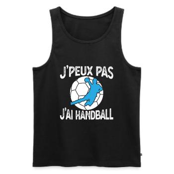 Je Peux Pas J'Ai Handball - Débardeur bio Premium Homme - noir - Devant - Michal (187cm)