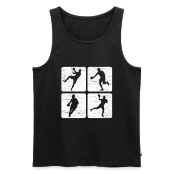 Handball Joueur de handball - Débardeur bio Premium Homme - noir - Devant - Michal (187cm)