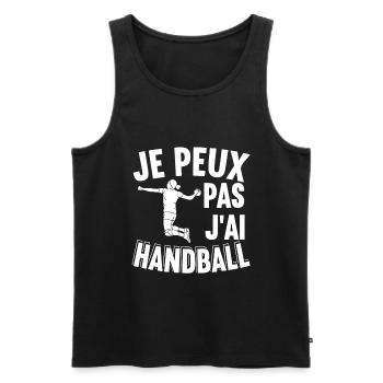 Je Peux Pas J'Ai Handball - Débardeur bio Premium Homme - noir - Devant - Michal (187cm)