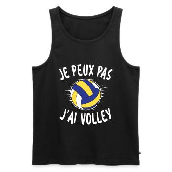 Je Peux Pas J'Ai Volley - Débardeur bio Premium Homme - noir - Devant - Michal (187cm)