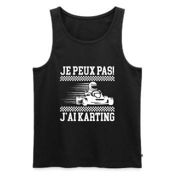 Je Peux Pas J'Ai Karting - Débardeur bio Premium Homme - noir - Devant - Michal (187cm)