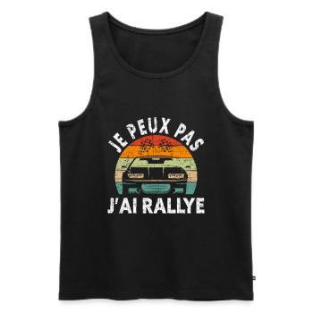 Je Peux Pas J'Ai Rallye - Débardeur bio Premium Homme - noir - Devant - Michal (187cm)