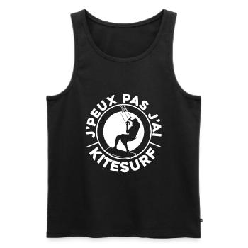 Je Peux Pas J'Ai Kitesurf - Débardeur bio Premium Homme - noir - Devant - Michal (187cm)