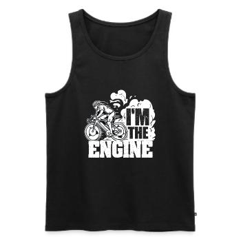 I'm the engine - Männer Premium Bio Tank Top - Schwarz - Vorne - AI Model Male 178 light (178cm)