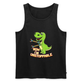 Now I Am Unstoppable - Men's Premium Organic Tank Top - black - Front - AI Model Male 178 light (178cm)