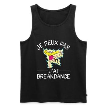 Je Peux Pas J'Ai Breakdance - Débardeur bio Premium Homme - noir - Devant - Michal (187cm)