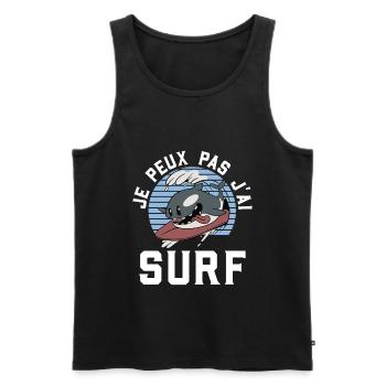 Ich kann nicht - Männer Premium Bio Tank Top - Schwarz - Vorne - AI Model Male 178 light (178cm)