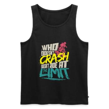 Who doesn't crash doesn't ride at the Limit - Men's Premium Organic Tank Top - black - Front - Michal (187cm)