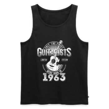 Only the finest Guitarists were born in 1963 - Männer Premium Bio Tank Top - Schwarz - Vorne - Michal (187cm)