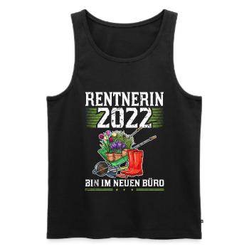 Rentnerin 2022 Rente Gärtnerin Garten - Männer Premium Bio Tank Top - Schwarz - Vorne - AI Model Male 178 light (178cm)