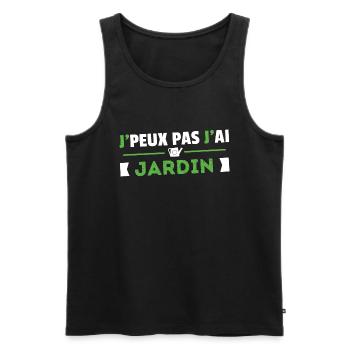 Je Peux Pas J'ai Jardin Cadeau Jardinage Retraite - Débardeur bio Premium Homme - noir - Devant - Michal (187cm)